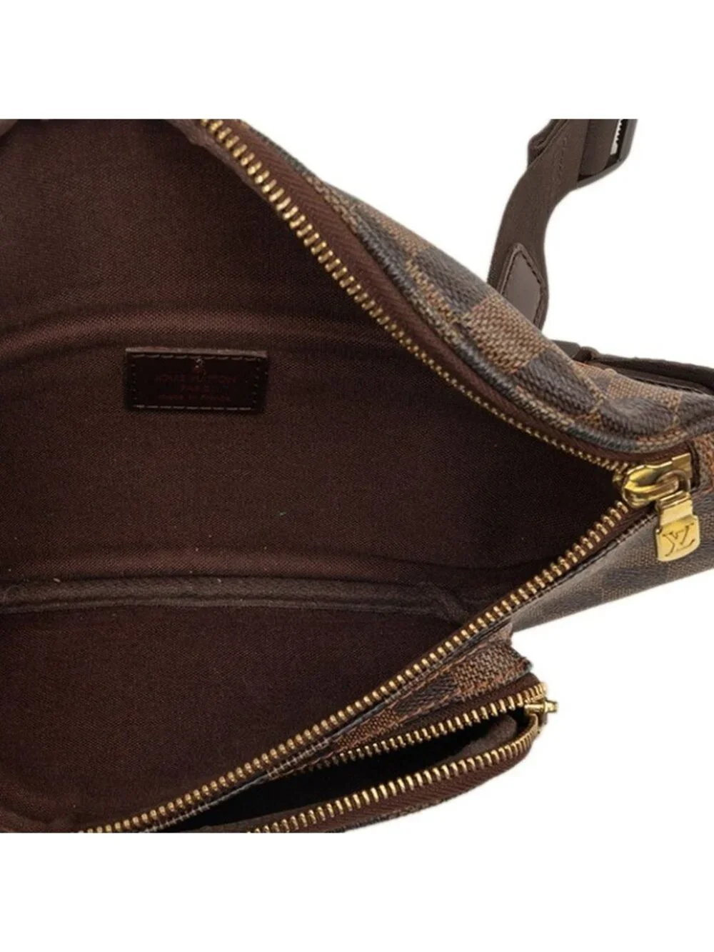 Louis Vuitton Damier Bam Melville Belt Bag Brown Leather